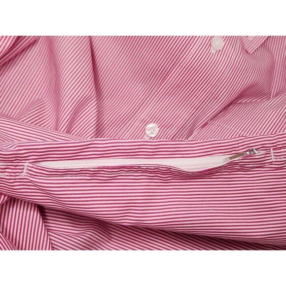 SCOTTeVEST SeV Pink Striped Zip Pockets Cotton TEC Button Down Shirt Men's Sz M - Picture 6 of 8